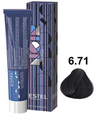6/71 Краска-уход ESTEL DeLuxe, темно-русый коричнево-пепельный купить за  381 руб.