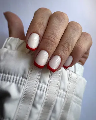 французский маникюр - Поиск в Google | Sweater nails, White tip nails, Nail  art design gallery