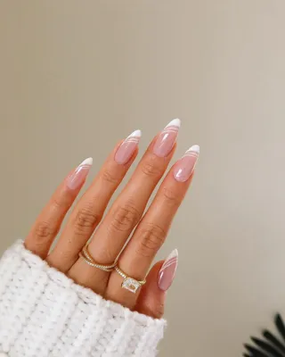 Маникюр Наращивание Ногтей en Instagram: “Белый френч🔝💅🏻#nails  #nailsofinstagram #nailart #mani… | Manicura de uñas, Manicura en punta,  Manicura para uñas cortas