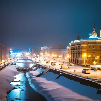 Красноярск зимой» — создано в Шедевруме