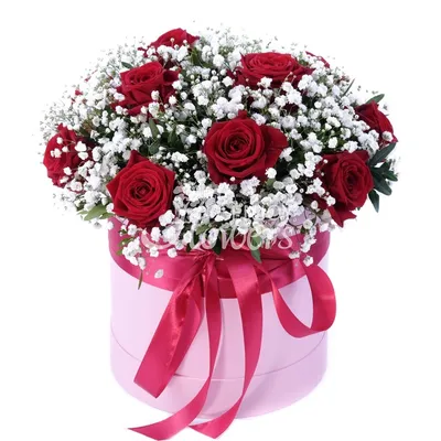 Букет из красных роз в коробке купить в Краснодаре недорого - доставка 24  часа