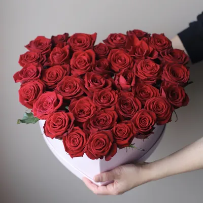 Красные розы в черной шляпной коробке \"Бесконечность\" купить в Химках в  Букет-Элит