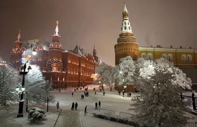 Московский Кремль зимой - Оссовский П.П. Подробное описание экспоната,  аудиогид, интересные факты. Официальный сайт Artefact