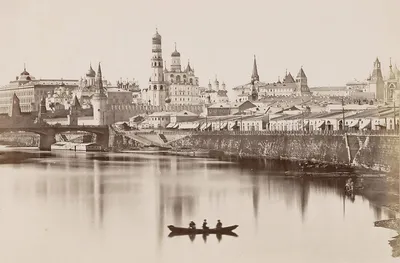 Сверхчеткая фотография Москвы XIX века. Вид на Московский Кремль | Пикабу