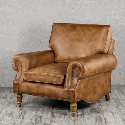 Кресло для отдыха Пневмо коричневое, каркас орех - смотри в каталоге с  ценами
