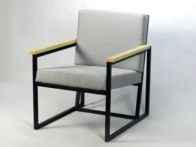 Мягкое кресло на металлическом каркасе в стиле Loft R44-29