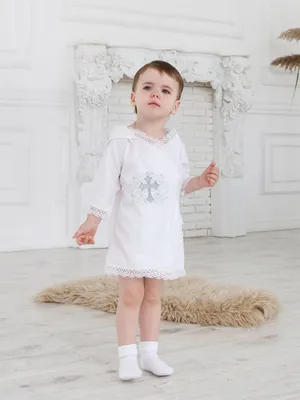 Alivia Kids Крестильная рубашка Ажурный хлопок 18.003.10 - Акушерство.Ru