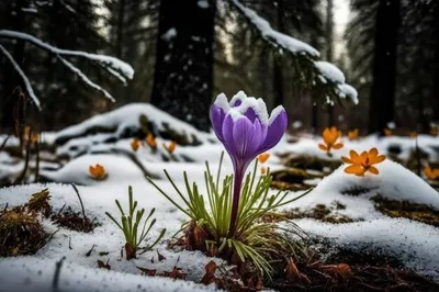 Фотография Шафран прекрасный (Crocus speciosus) Буковый лес, Последний  цветок осени. Горный Крым | Фотобанк ГеоФото/GeoPhoto | GetImages Group