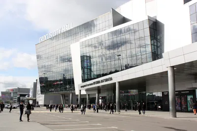 Panoramic view of the shopping center \"Crocus city Mall\", located on the  outside of the Moscow ring road, Krasnogorsk, Moscow region Stock Photo -  Alamy