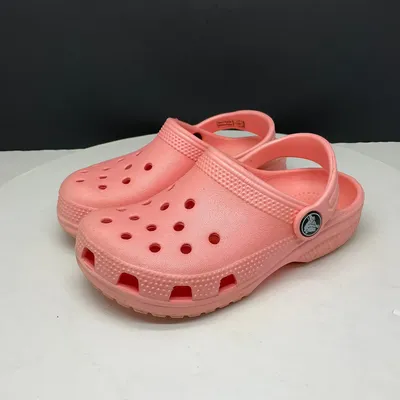Crocs Shoes Kids Girls 11 Classic Iconic Comfort Clog Peach | eBay