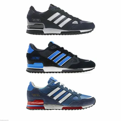 ADIDAS ORIGINALS ZX 750 SIZE 7-12 BLACK BLUE MENS TRAINERS SHOES RUNNING  SPORT | eBay