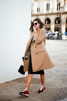 Пальто с кроссовками: выбор креативных и уверенных в себе леди | Мода от  Кутюр.Ru