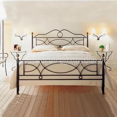 Кованая кровать Атланта — Купить односпальные кованые кровати в Москве  недорого