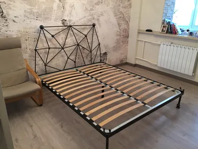 Кровать металлическая Афина с основанием - Купить кровать из металла в  Минске недорого
