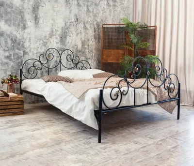 Купить кровать Ковка в Севастополе - деревянная кровать с ковкой