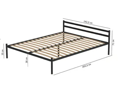 Металлическая кровать Эльда (черная) купить в Санкт-Петербурге | Кровати от  магазина Место Мебели