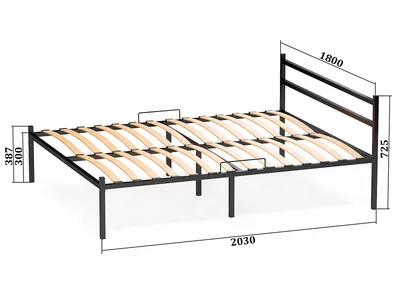 Кровати металлические : Недорогая готовая металлическая кровать Дабл без  матраса Металл-Дизайн. Живые фото, отзывы, низкая цена - Интернет-магазин  мебели эконом-класса TUMBA-UMBA™
