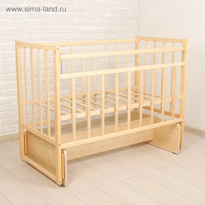 Детская кроватка с поперечным маятником, цвет берёза (787785) - Купить по  цене от 2 450.00 руб. | Интернет магазин SIMA-LAND.RU