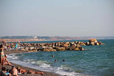 Центральный пляж Николаевки в Крыму — фото, отзывы, веб-камера онлайн,  отели рядом, как добраться
