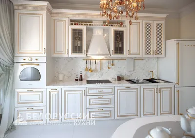 Кухня белая с патиной | Белорусская мебель СПБ