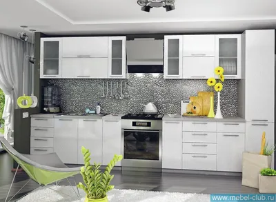 Кухня Черно-белый металлик №2 во Владимире - 96740 р, доставим бесплатно,  любые цвета и размеры