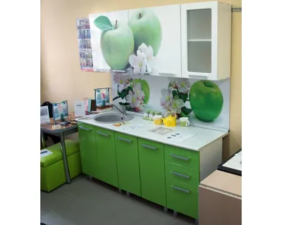 Кухня Зеленое яблоко 1.1х2.3м угловая. 39 050 руб.