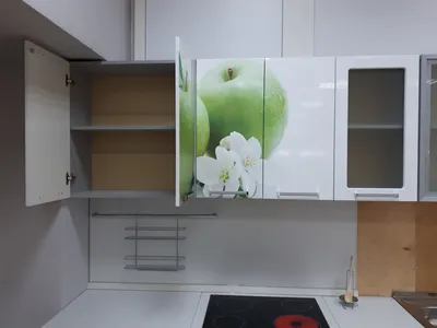Кухня с фотопечатью Яблоко ( ширина 1800 ) купить недорого в  интернет-магазине «Формула мебели»