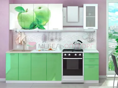 Кухня «Зеленое яблоко» | Мебельная фирма \"Кедр\"