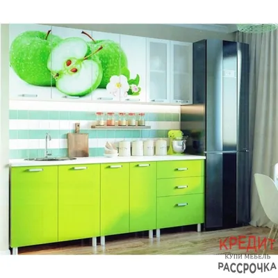 Кухня с фотопечатью Яблоко 1,8 купить в СПб по цене 24 990 ₽ в интернет  магазине Мебель из России