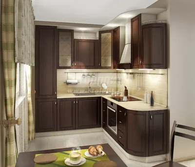 Коричневая кухня - 106 фото кухонных гарнитуров коричневого цвета
