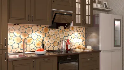 Кухня - mcpt/454. Кухонный гарнитур изумрудно-коричневого цвета с резной  отделкой от фабрики Cappelletti