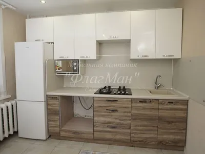 Проект современная угловая кухня с пеналом для духовки и микроволновки от  компании «KiT» в Иркутске | «KiT кухни и шкафы»