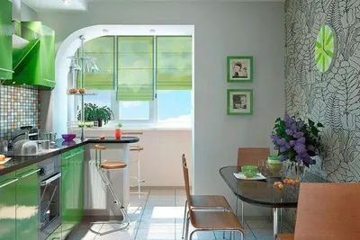 Кухня, совмещенная с балконом: правила совмещения и варианты дизайна
