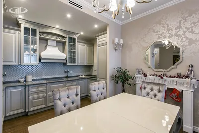 Белая кухня с деревянной столешницей - 44 реальных фото дизайна интерьера  белого гарнитура под дерево