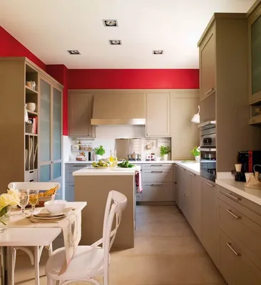Интерьер кухни в стиле прованс с мятным гарнитуром и фартуком в стиле  пэчворк | ivd.ru
