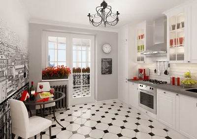Кухня в стиле кафе дизайн фото