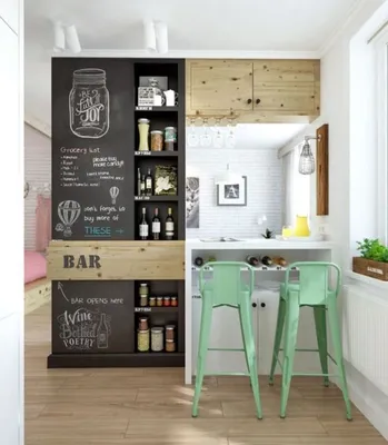 Кухня в стиле кафе - 90 фото и 10 дизайн-идей | Home bar designs, Small  apartment interior, Apartment interior design
