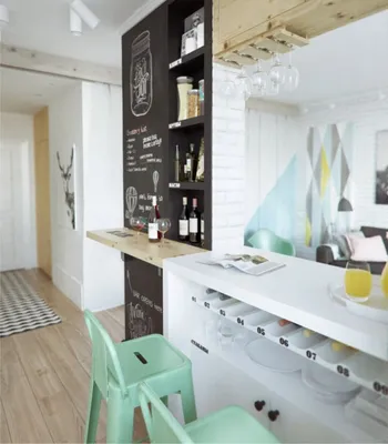 Кухня в стиле кафе - 90 фото и 10 дизайн-идей | Decoração apartamento  pequeno, Espaços pequenos, Design de casa