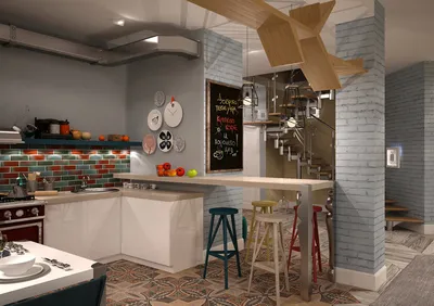 Кухня в стиле кафе дизайн фото