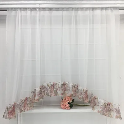 Шторы для кухни Зеленый Сад 2 шт+2 подхвата 240х180 см зеленые купить  недорого в интернет-магазине товаров для декора Бауцентр