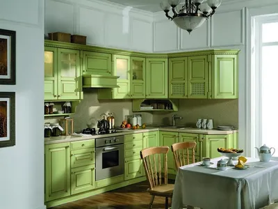 Купить бело зеленую кухню в Электростали