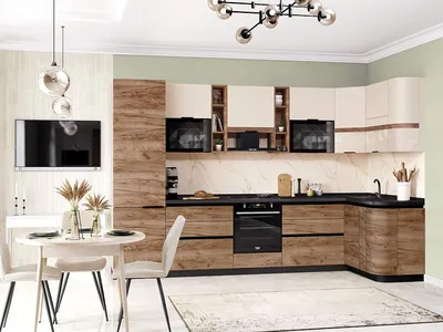 Угловой кухонный гарнитур на заказ в современном стиле Модель №12 –  Дизайн-Мебель