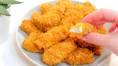 Хрустящие куриные наггетсы в духовке! Рецепт #109 Crispy nuggets in the  oven! - YouTube