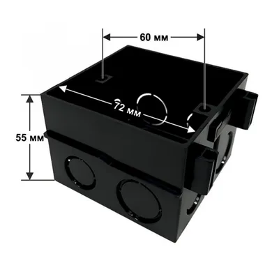 Крышка маскировончая квадратная GTV с клеммой, колодкой и кабелем черная  купить недорого в интернет-магазине ламп и осветительных приборов Бауцентр