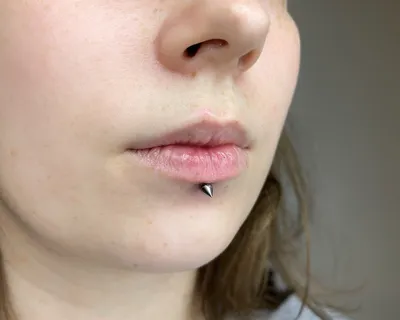Прокол лабрет для губы в Москве | Студия пирсинга «Piercing.Wiki»