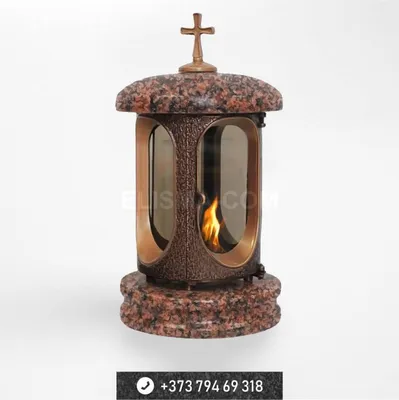 Гранитные лампады - Лампада из гранита 40 см | \"Венок\"