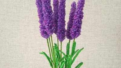 Лаванда из бисера МК. Lavender beaded master class. - YouTube