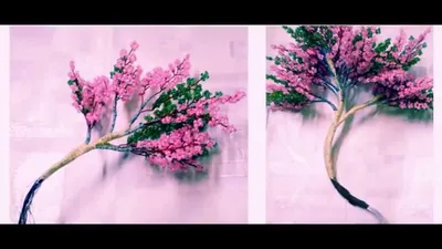 Бисероплетение Как сделать дерево из бисера мастер класс | Цветы из бисера,  Бисероплетение, Деревянная скульптура