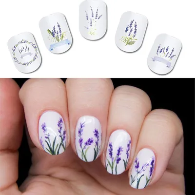 Лавандовый маникюр: варианты дизайна ногтей лавандовых цветов