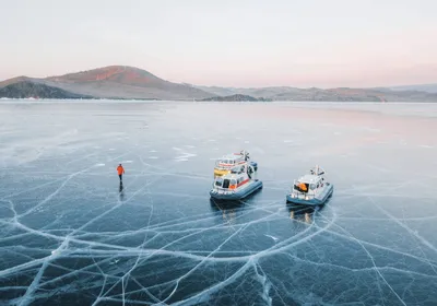 Байкал зимой прозрачный лед (60 фото) - 60 фото